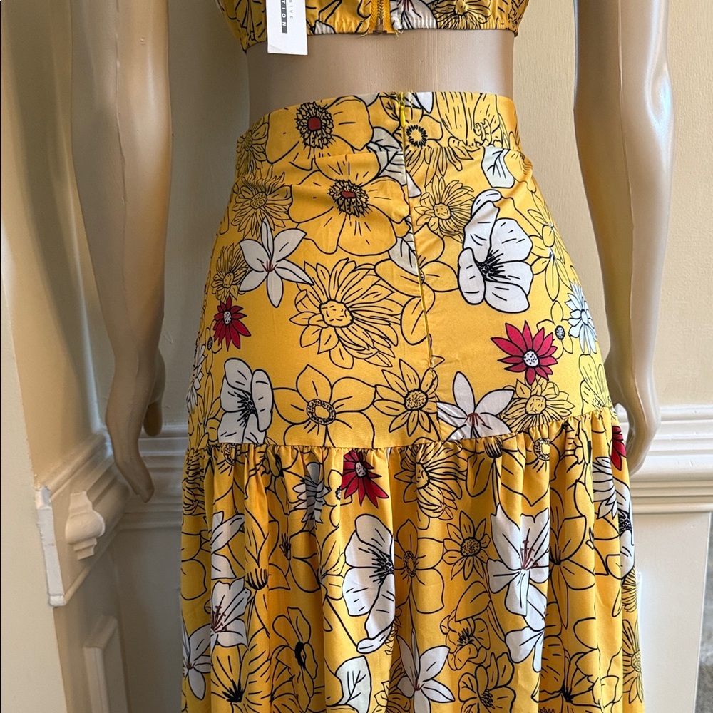 CBR Yellow Floral Skirt Set - Picture 4 of 7